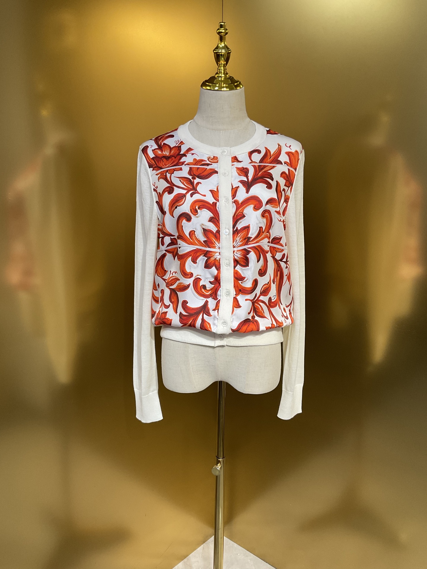 NO:899352,DG new orange pottery glaze 18mm silk twill patchwork merino wool cardigan smlxlxxl, Dolce & Gabbana-clothing, Dolce&Gabbana, real silk,19860909DG新款 橙陶釉 18姆米真丝斜纹拼美丽诺羊毛开衫 smlxlxxl,杜嘉班纳-服装,Dolce&Gabbana,real silk,,Women's clothing