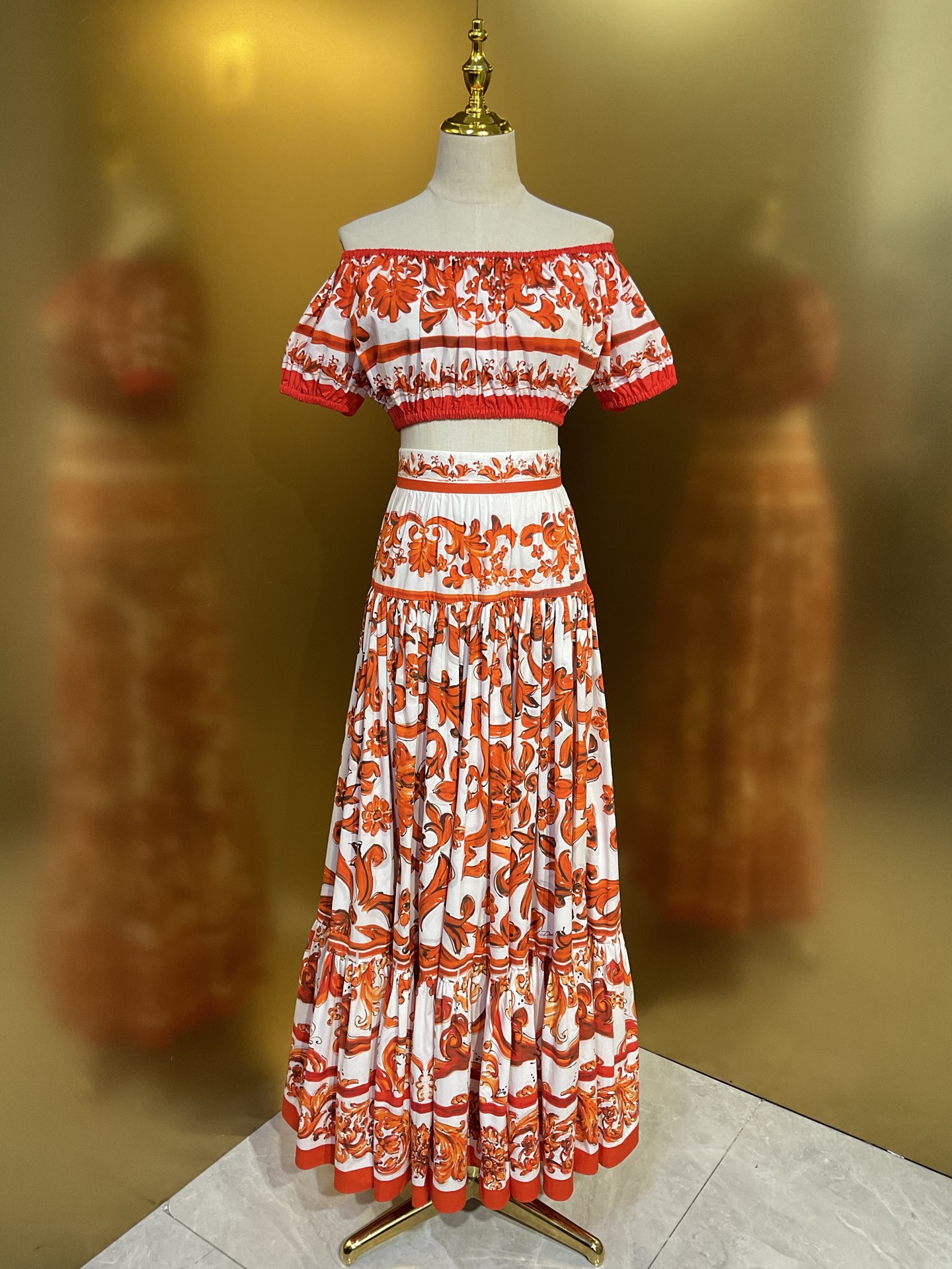 NO:932023,DG new original orange pottery glazed poplin cotton 4.5m 360 degree long skirt smlxlxxl, Dolce & Gabbana-clothing, Dolce&Gabbana, skirts,19860909DG 新款 原版橙陶釉府绸棉布4.5米360度大摆长裙 smlxlxxl,杜嘉班纳-服装,Dolce&Gabbana,skirts,,Women's clothing