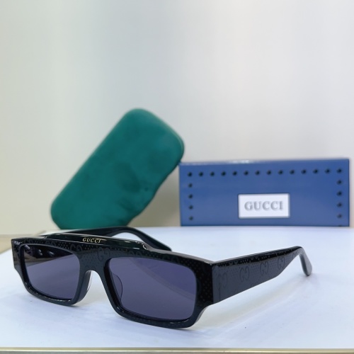 Gucci 1592s Square Frame Sunglasses - Geometric Style, Nylon Lenses