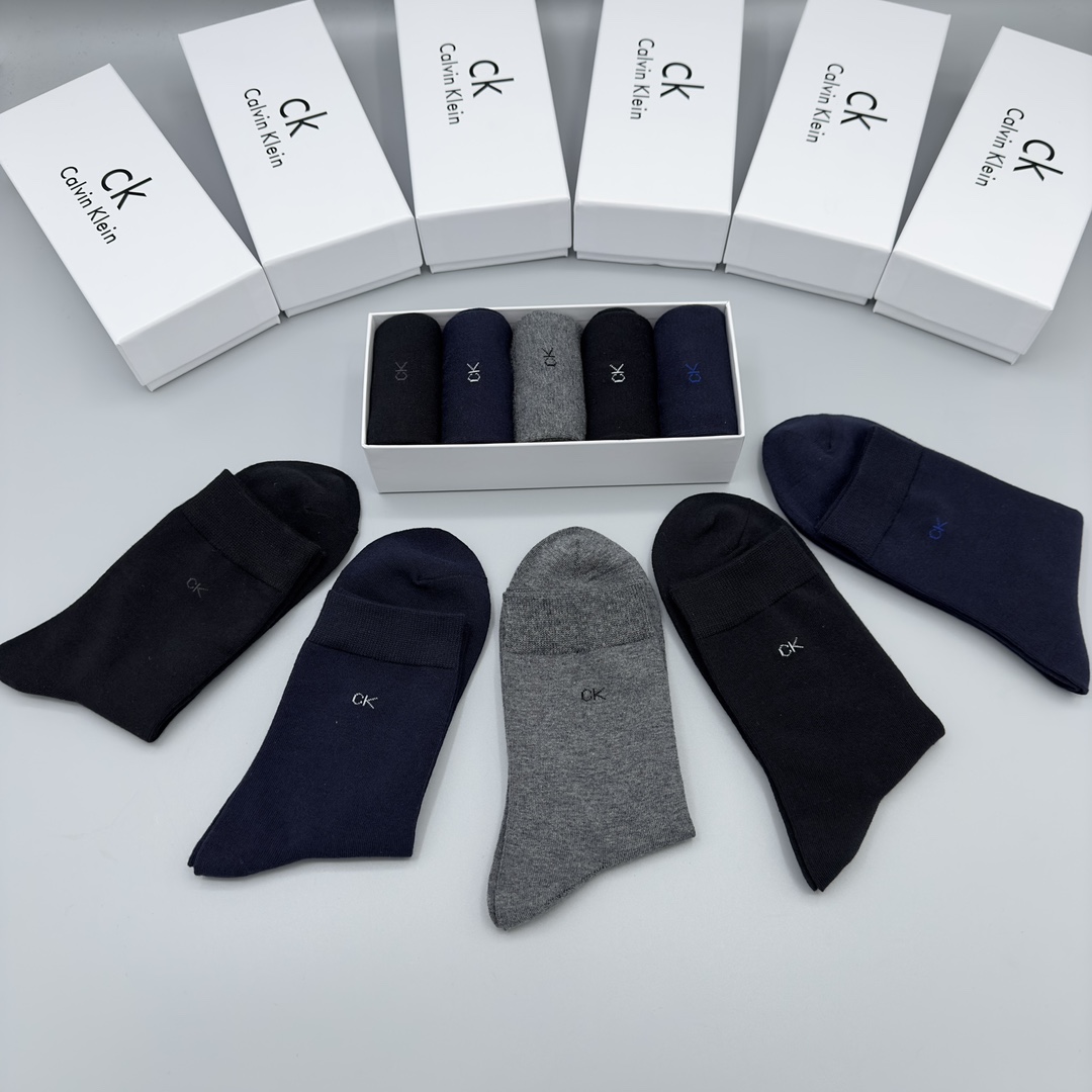 Calvin Klein Men's Classic Mid-Crew Socks, Breathable Cotton Blend, 5-Pair Pack 7 i1702787140 6741 7