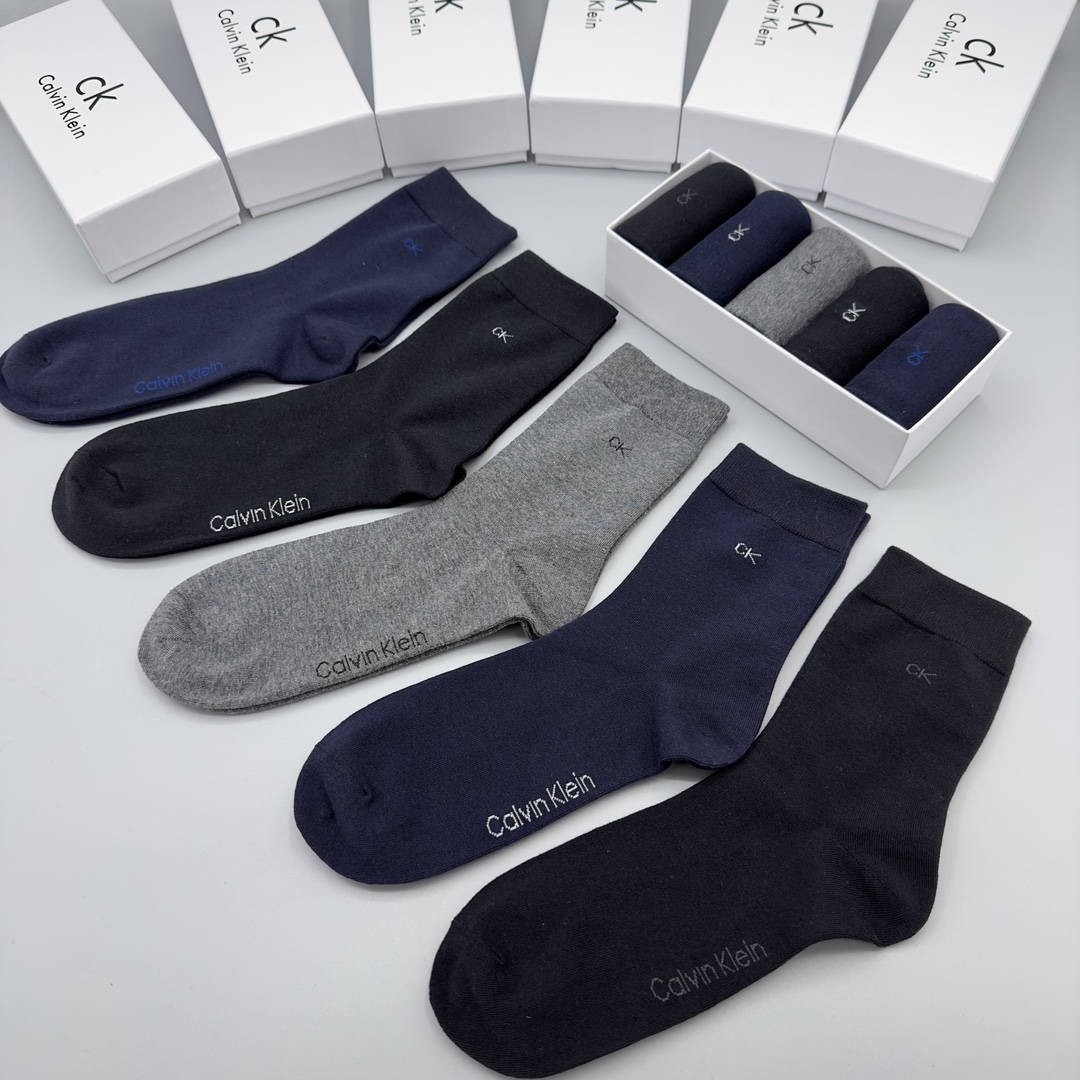 Calvin Klein Men's Classic Mid-Crew Socks, Breathable Cotton Blend, 5-Pair Pack 2 i1702787140 8411 4