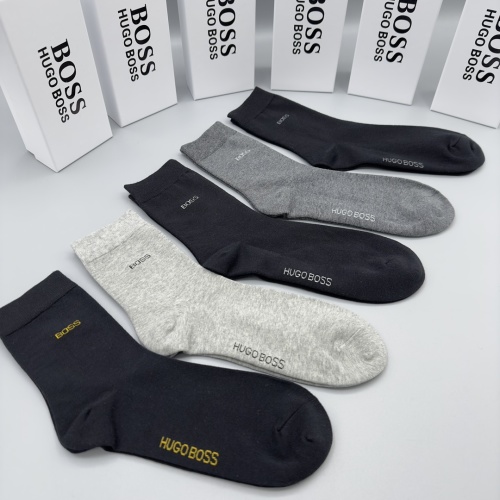 Hugo Boss Mid-Calf Dress Socks for Men, Breathable, Anti-Odor, Gift Ready