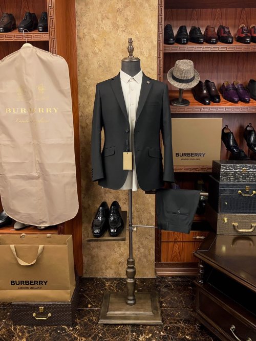 Burberry Men's Top-Quality Suit Set: Jacket & Pants, Timeless Style 1 Burberry Men's Top-Quality Suit Set: Jacket & Pants, Timeless Style