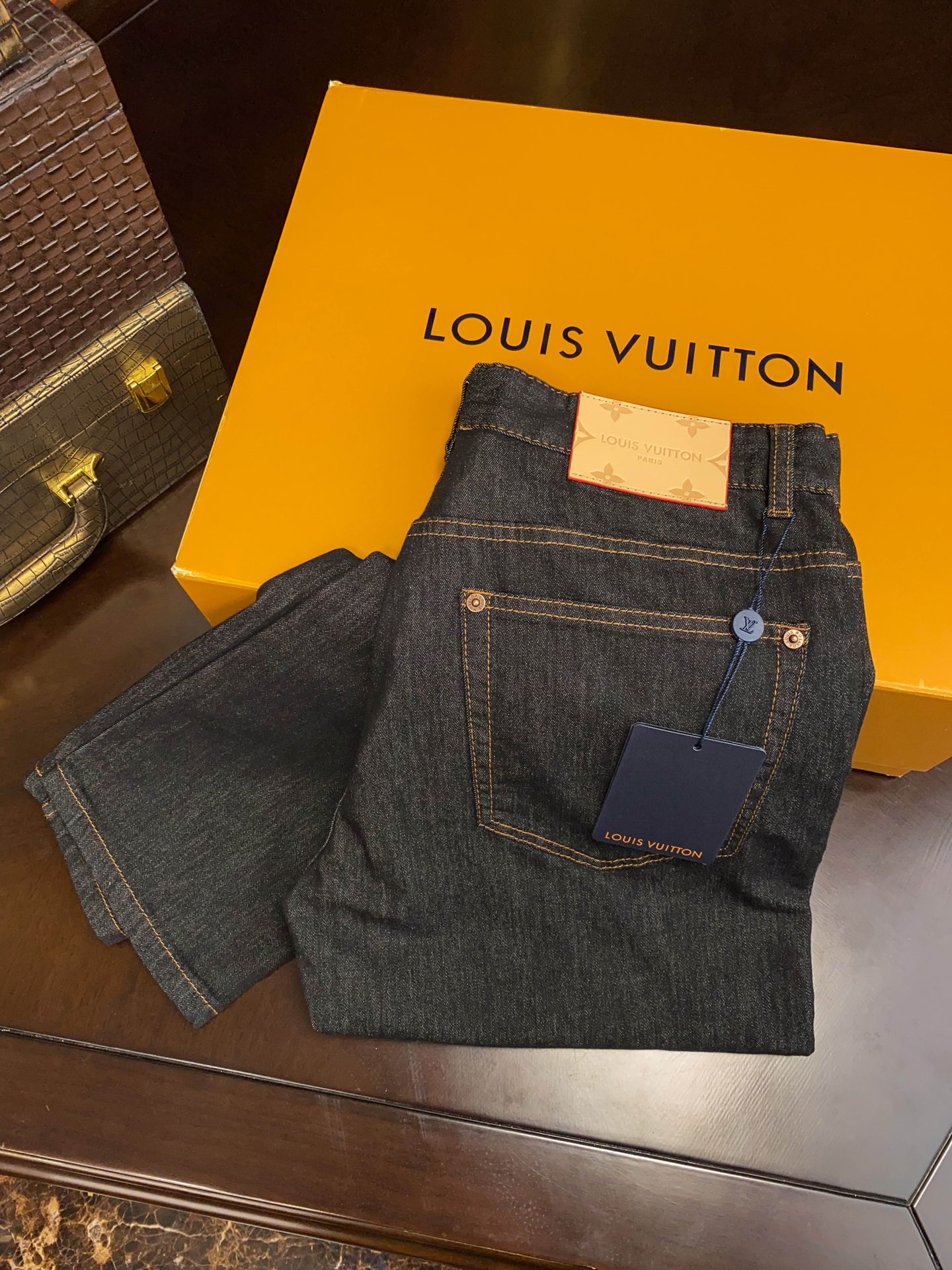 Louis Vuitton Clothing Jeans Black Men Fashion Casual