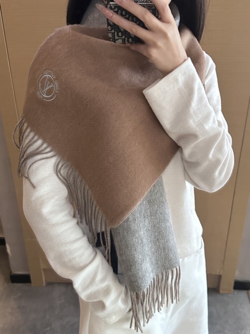 Louis Vuitton Men's Classical Wool-Blend Scarf, 30 x 180 cm, Stylish & Warm 1 Louis Vuitton Men's Classical Wool-Blend Scarf, 30 x 180 cm, Stylish & Warm