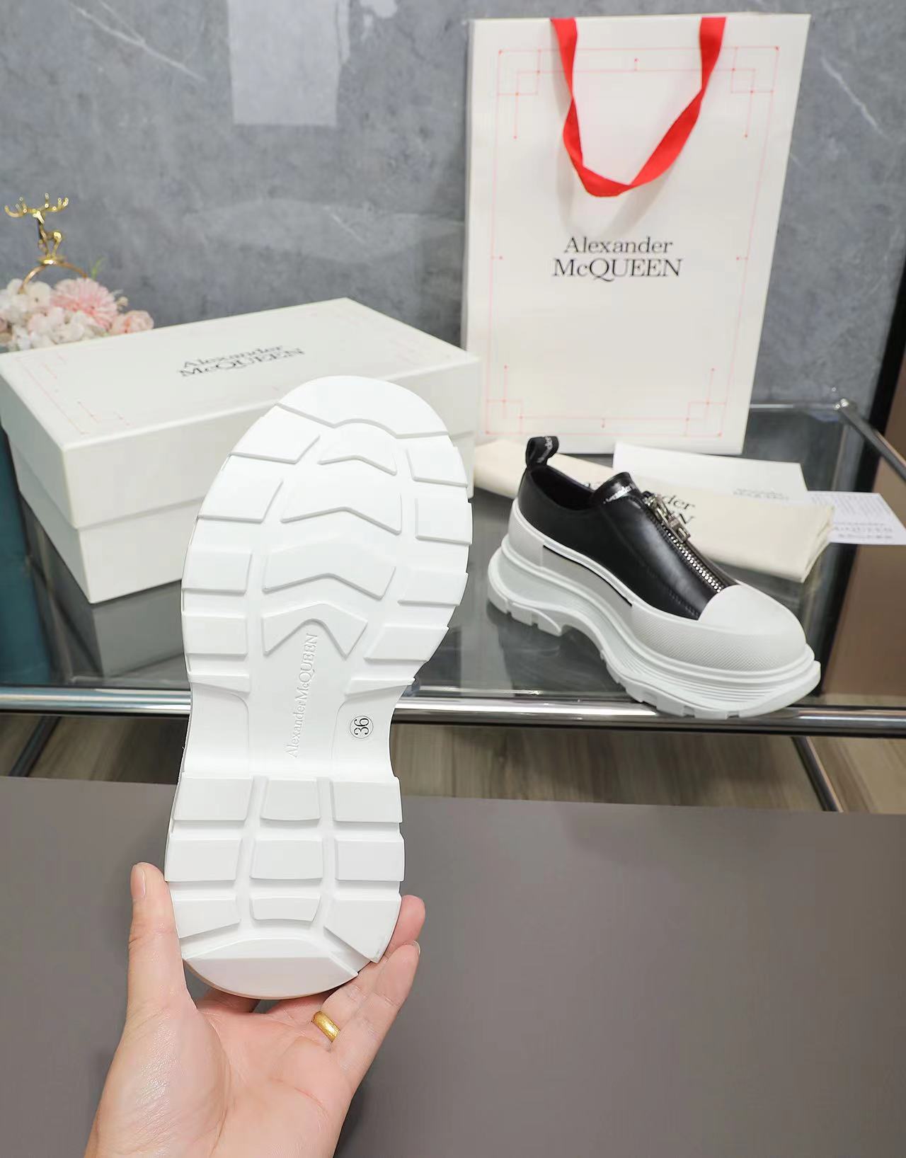Alexander McQueen Zip Front Platform Sneakers