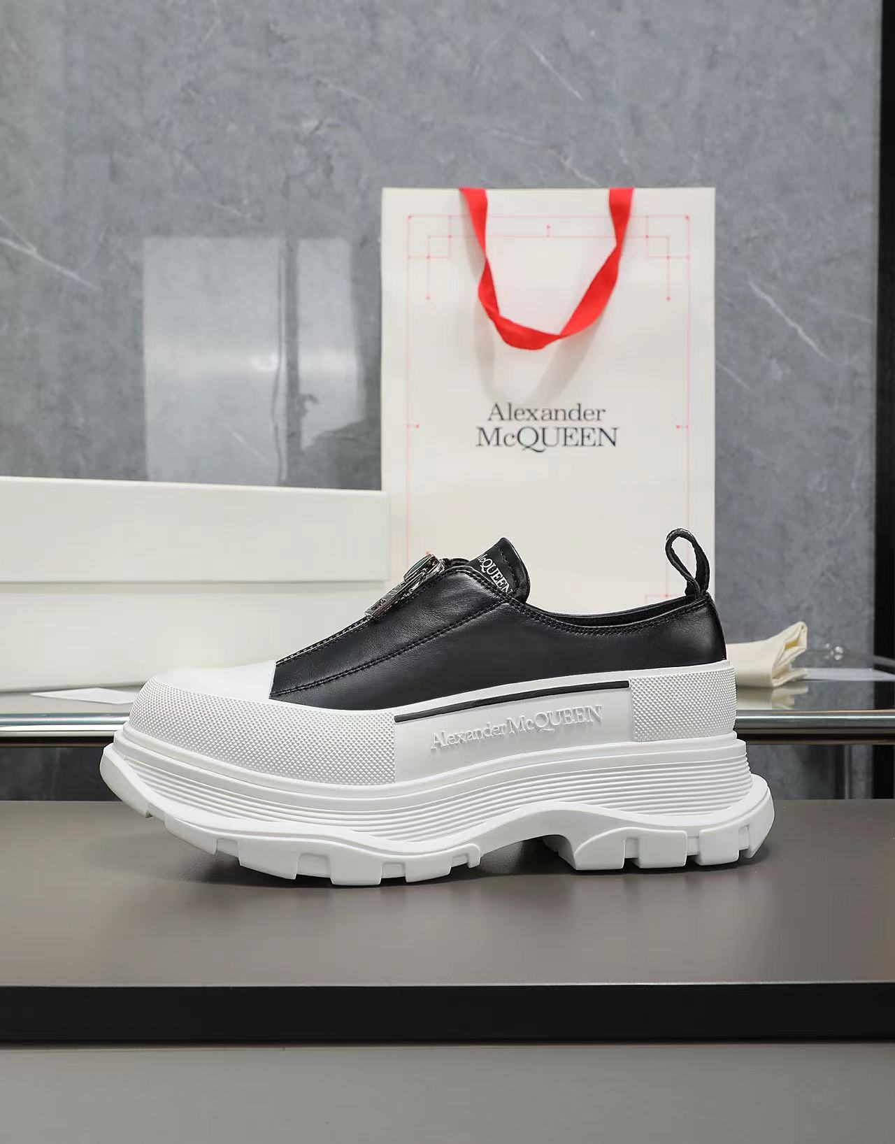 Alexander McQueen Zip Front Platform Sneakers