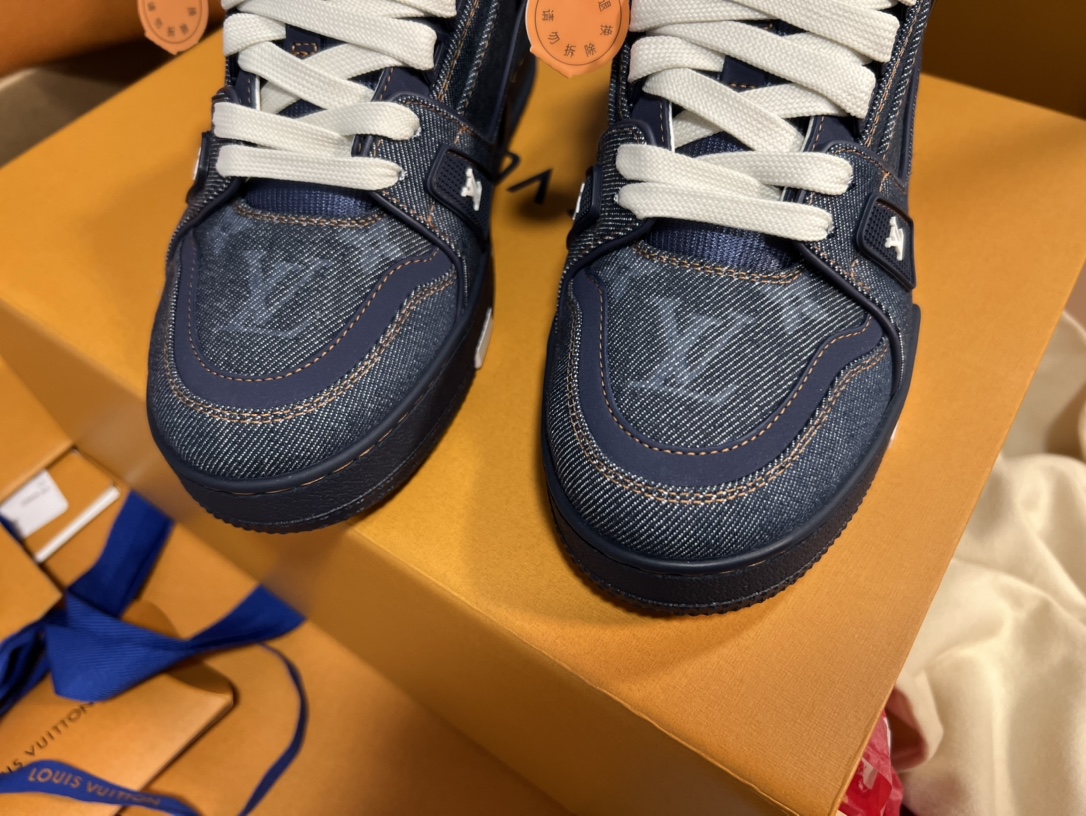 Louis Vuitton Denim Trainer Sneakers for Men and Women, Fashionable & Stylish 5 i1742550520 8878 0