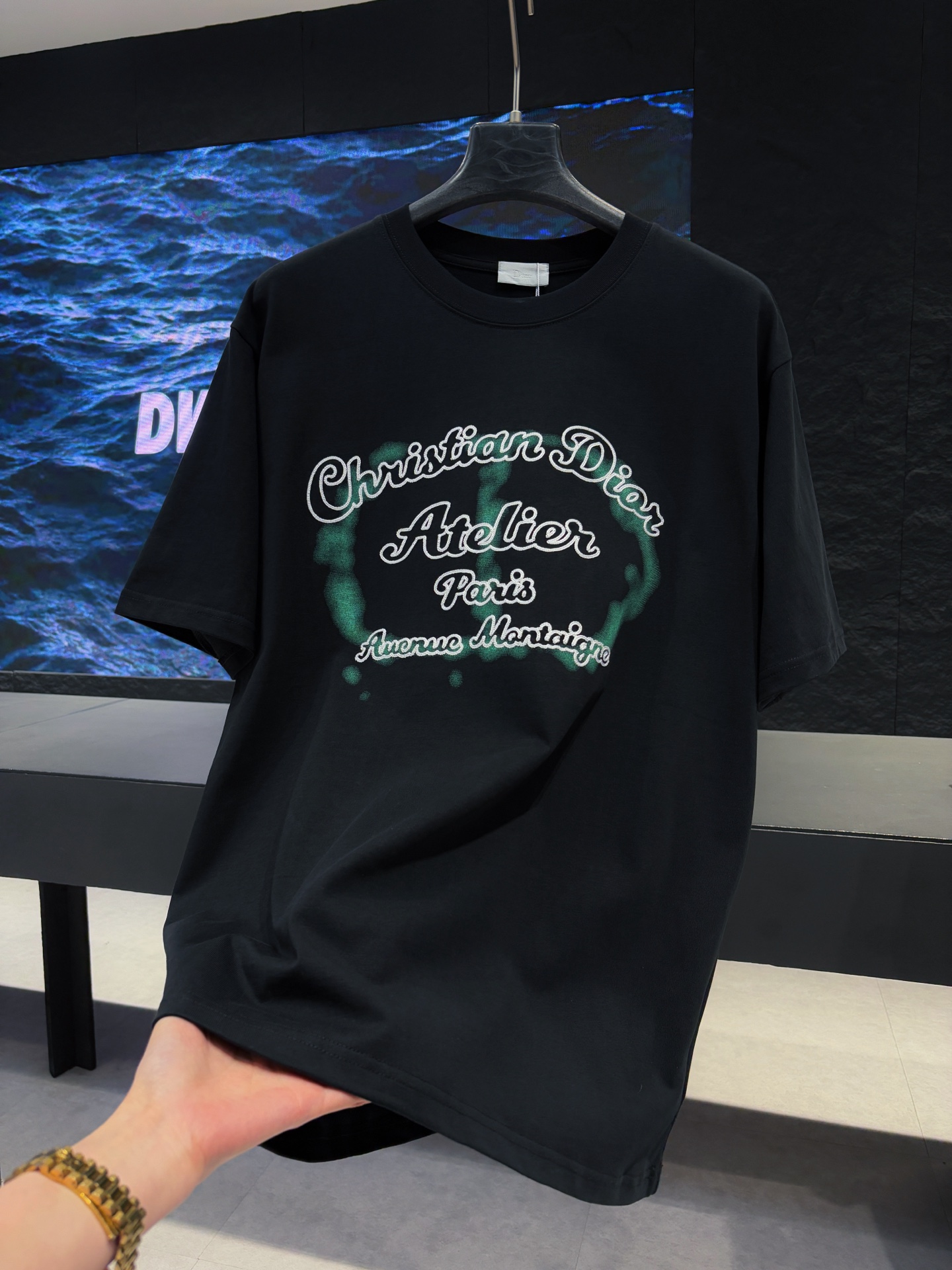 Dior 新品-CD 迪奥 撒点印花搭配贴布刺绣短袖#