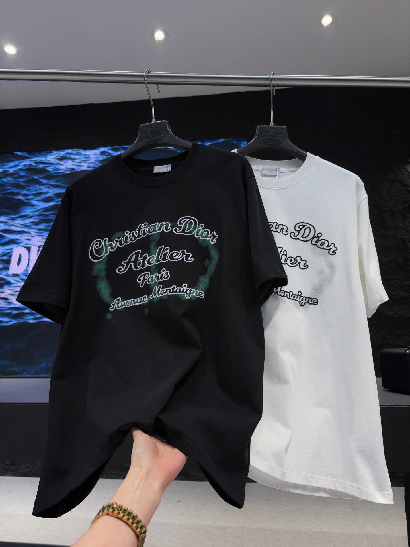 Dior 新品-CD 迪奥 撒点印花搭配贴布刺绣短袖#