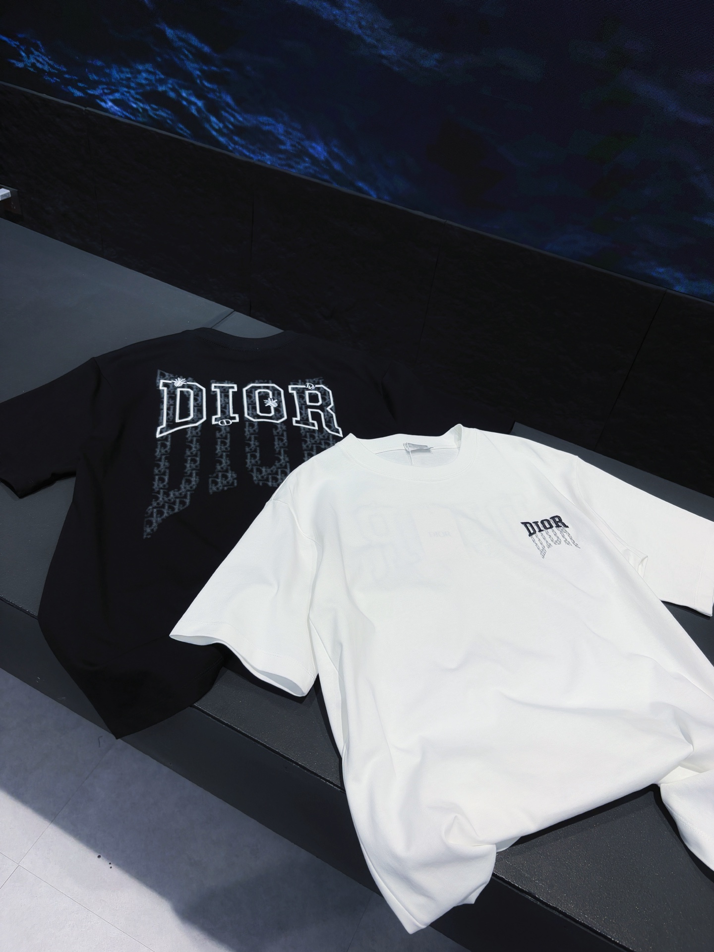 Dior 新品-CD 迪奥 网点印花搭配贴布刺绣短袖#