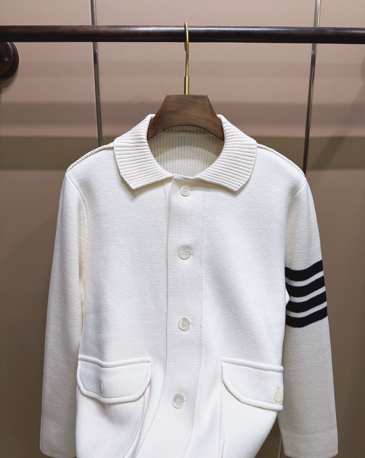 Thom Browne Geïnspireerd Heren Vest - Klassiek Design met Vier Strepen