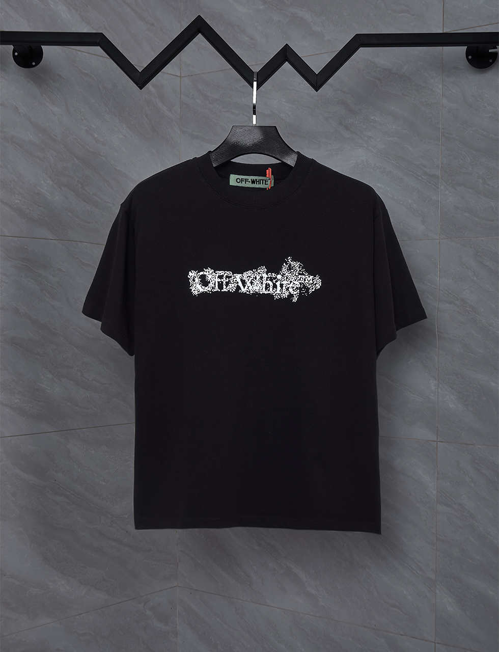 P80 OFF-WHITE camiseta de manga corta con estampado de flechas en bolsa de plástico. Tejido de algodón puro de 280g, 32…