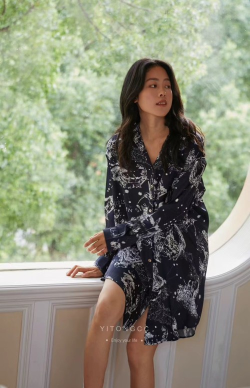 Dior Women's Pajama Set - Luxurious Sleepwear with Classic Toile de Jouy Print 1 Dior Women's Pajama Set - Luxurious Sleepwear with Classic Toile de Jouy Print