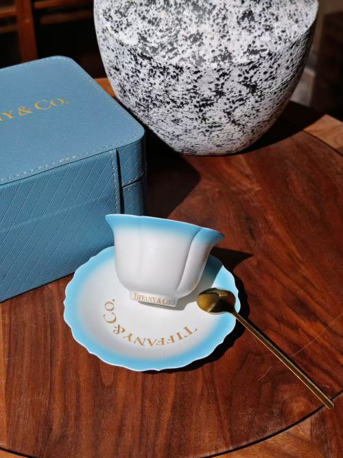 Tiffany & Co. Flower Collection Coffee Cup Set with 22K Gold Accents 1 Tiffany & Co. Flower Collection Coffee Cup Set with 22K Gold Accents
