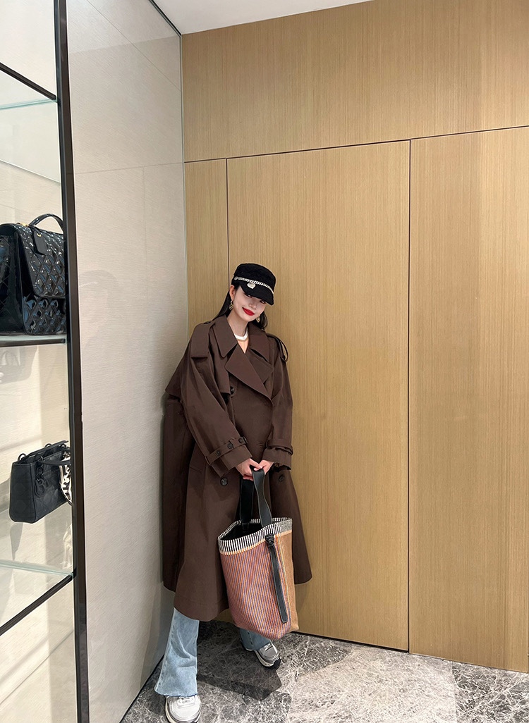 Women's Classic Double-Breasted Trench Coat with Belted Waist - Timeless Style 1 i1723544029 9302 1