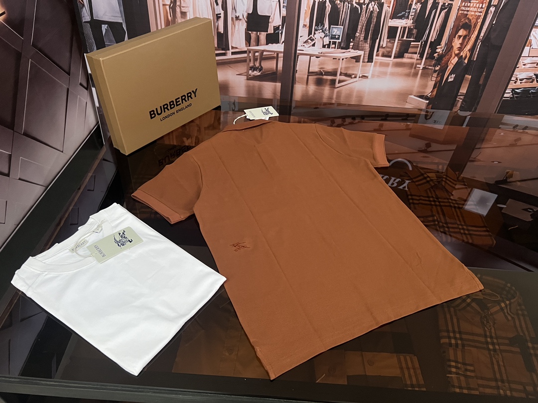 Burberry Men's Brown Cotton Piqué Polo Shirt with Embroidered Logo 6 i1705501810 1793 1