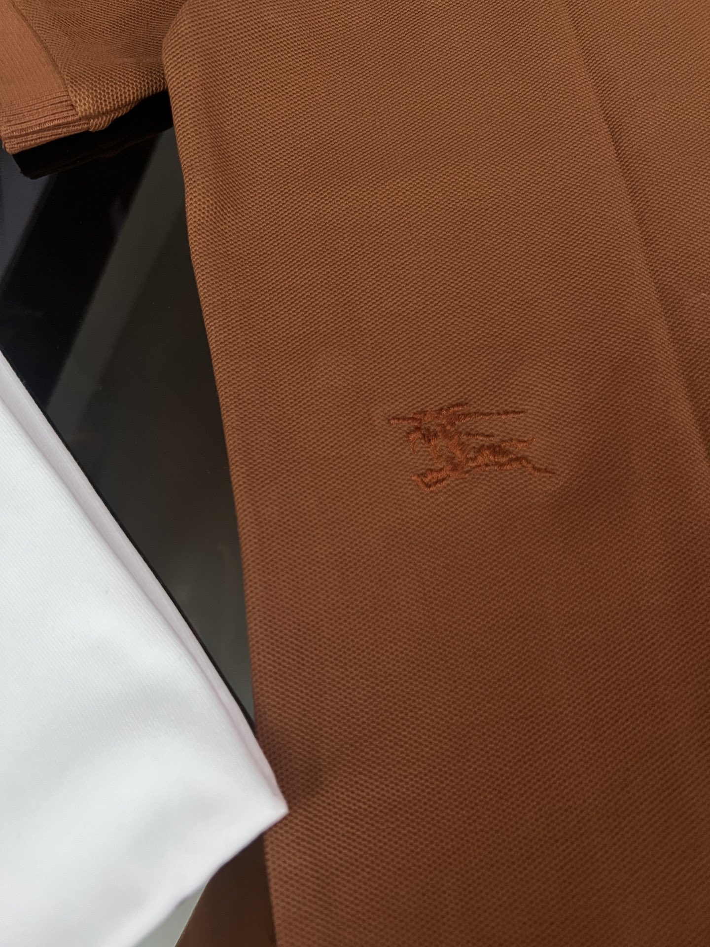 Burberry Men's Brown Cotton Piqué Polo Shirt with Embroidered Logo 7 i1705501810 4783 7