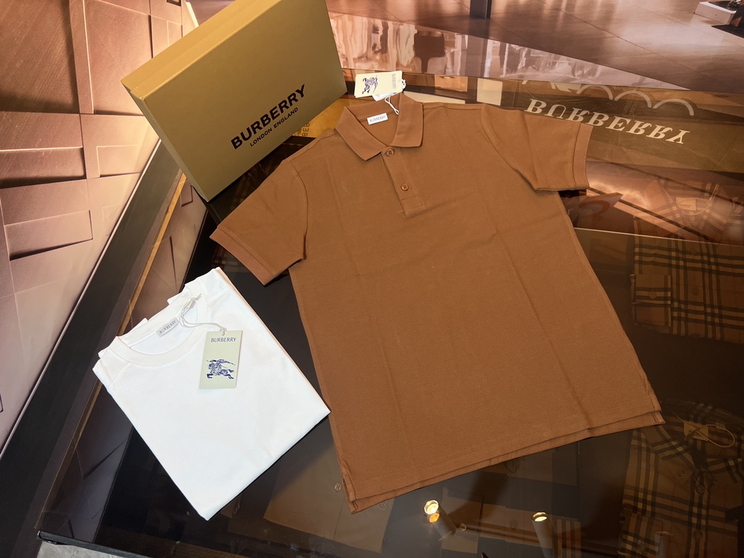 Burberry Men's Brown Cotton Piqué Polo Shirt with Embroidered Logo 4 i1705501810 7695 5