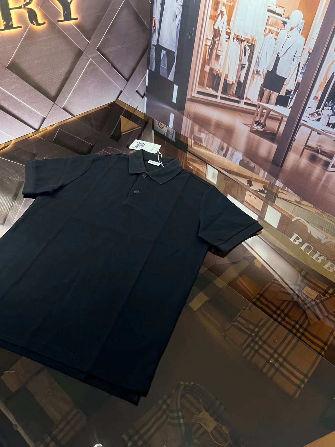 Burberry Men's Black Cotton Piqué Polo Shirt with Equestrian Knight Logo 5 i1705501944 1175 0