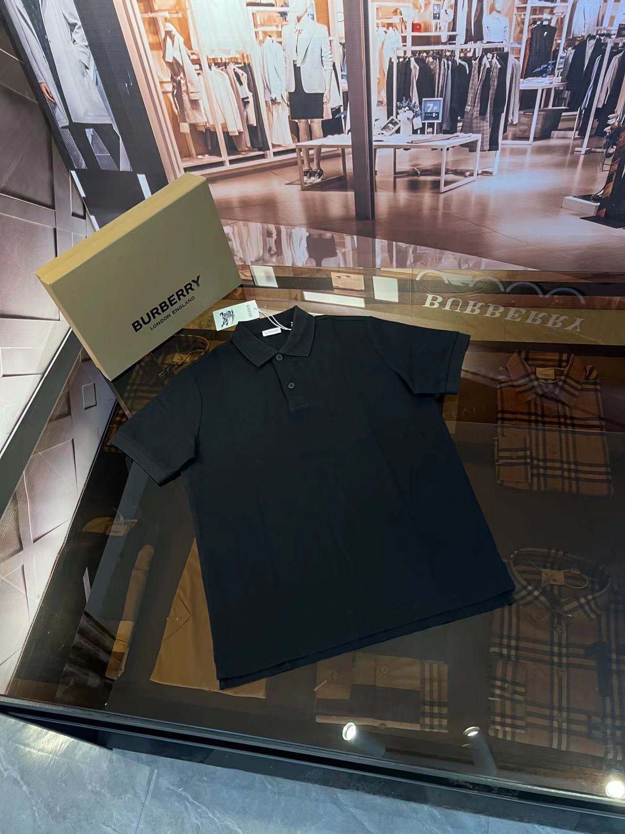 Burberry Men's Black Cotton Piqué Polo Shirt with Equestrian Knight Logo 4 i1705501944 3879 0