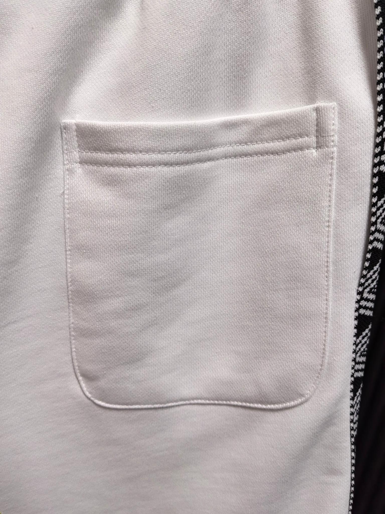 Loewe Cotton Beaded Shorts with Embroidered Hand and Folding Belt in White - 图片 7