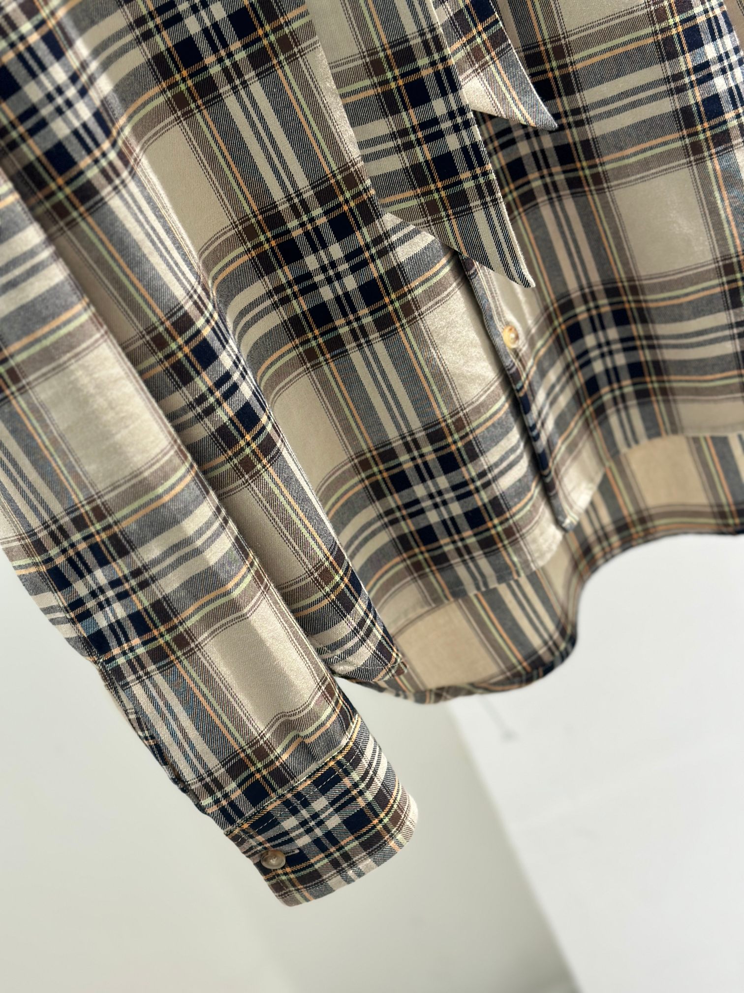 Women's Plaid Bow Tie Blouse - British Style Long Sleeve Shirt 4 a1756710988922 5018