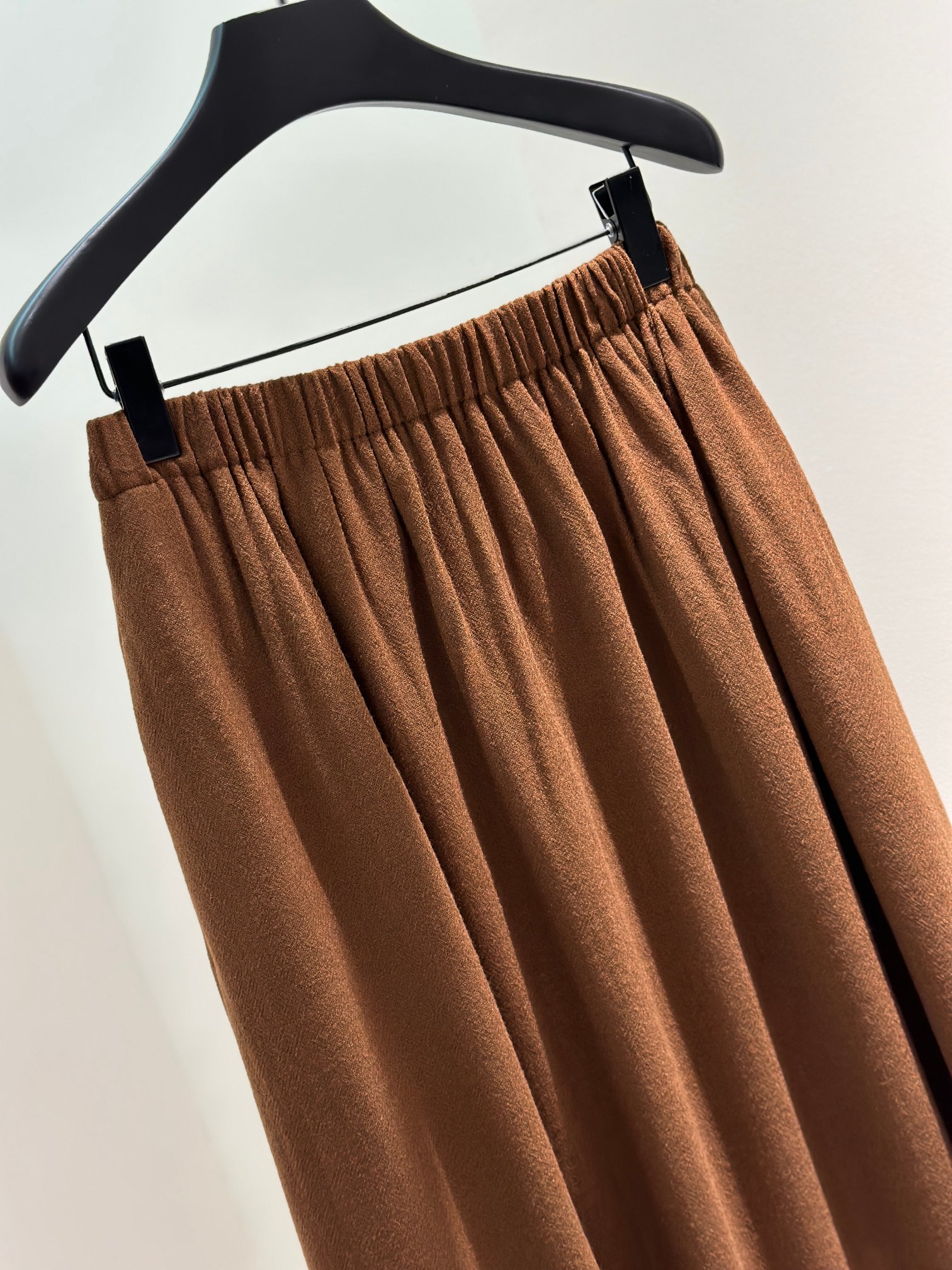 Elegant Women's Lace Trim A-Line Skirt with Elastic Waistband - Brown 3 a1757913267838 7846