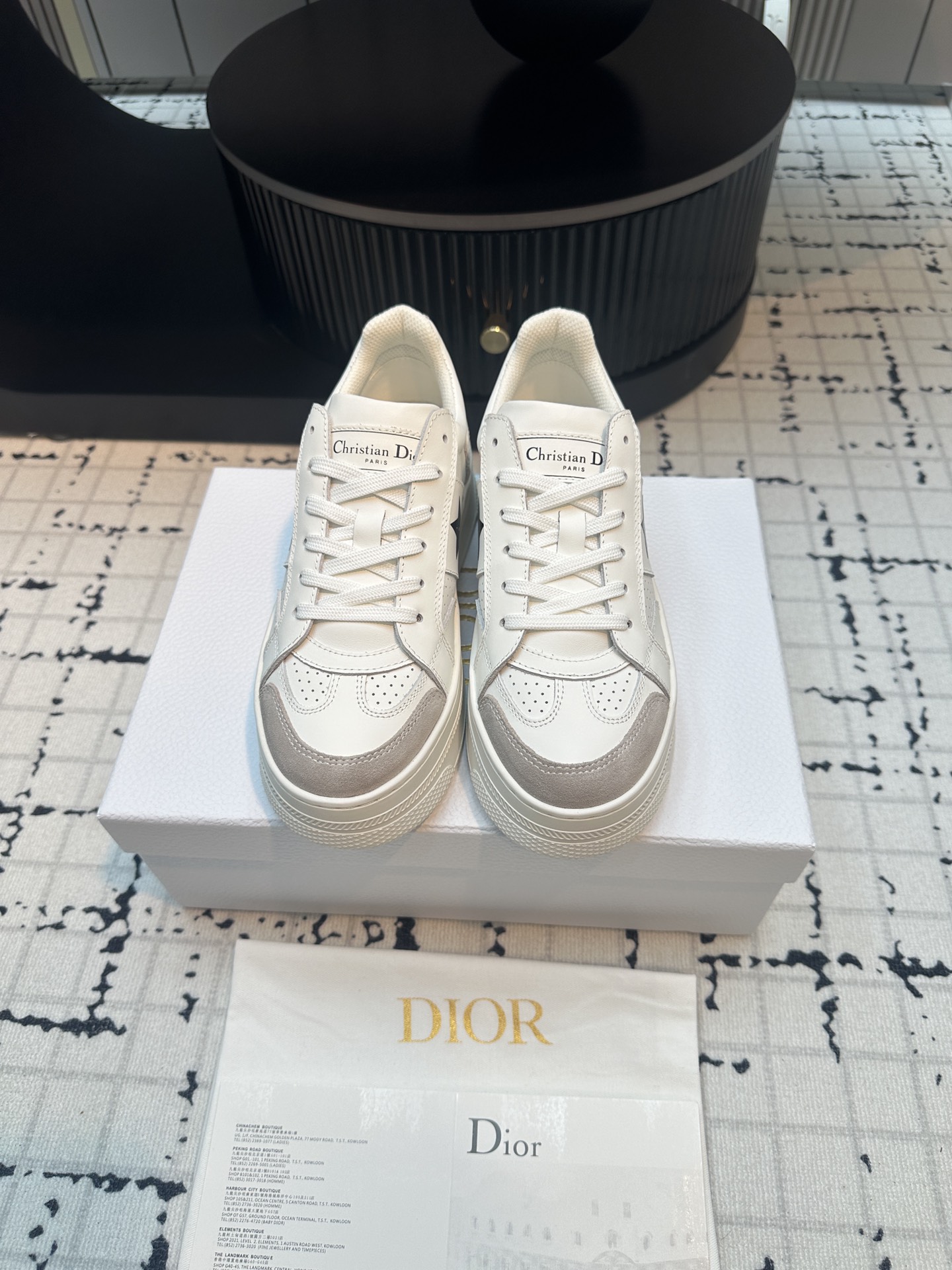 Dior Skateboard Shoes Sneakers Platform Shoes Green White Printing Calfskin Cowhide Rubber TPU Spring/Summer Collection Casual