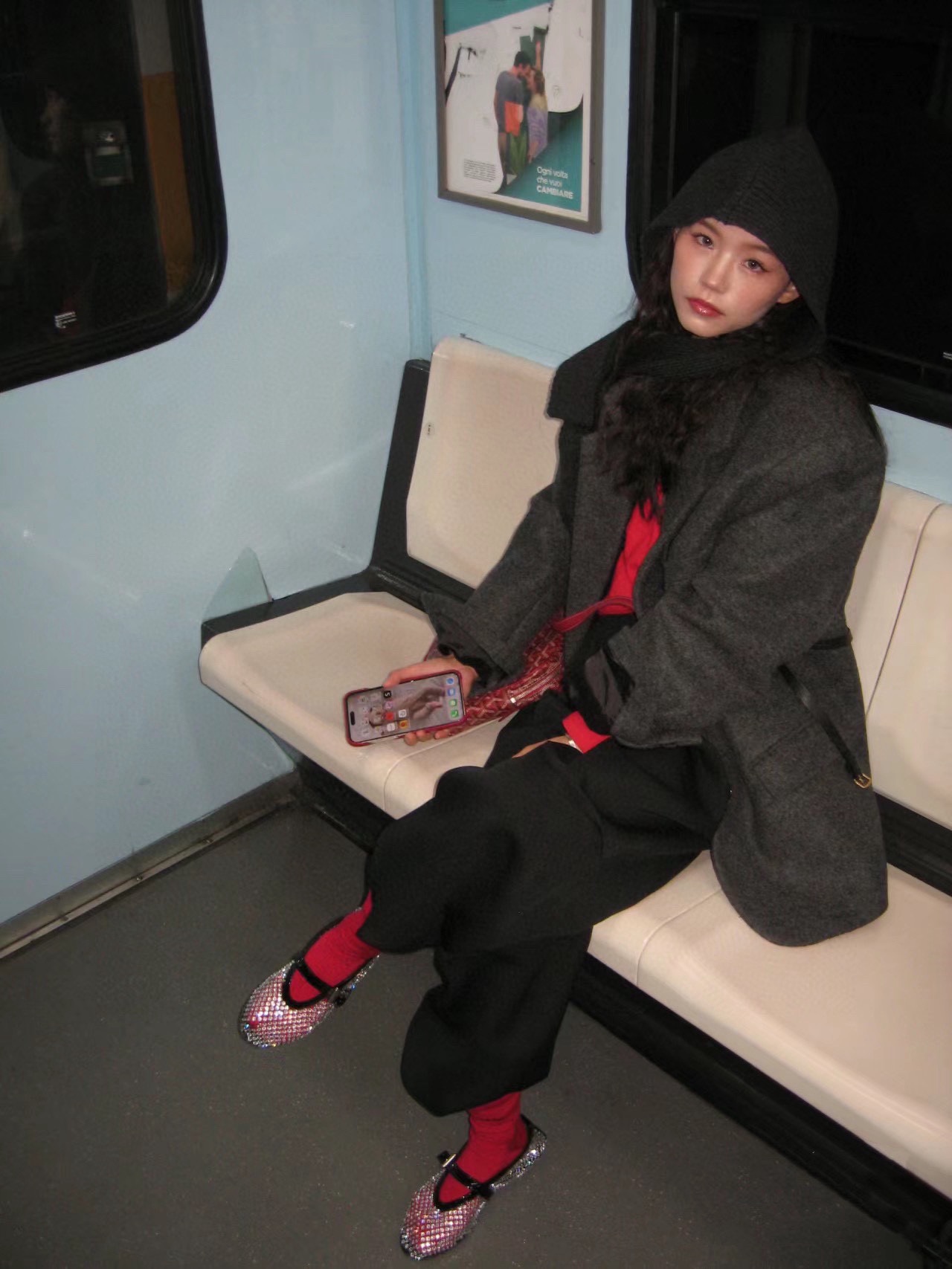 NO:265412,Blogger matching demonstration, ballet shoes19860909博主搭配示范,芭蕾舞鞋,Women's Shoes