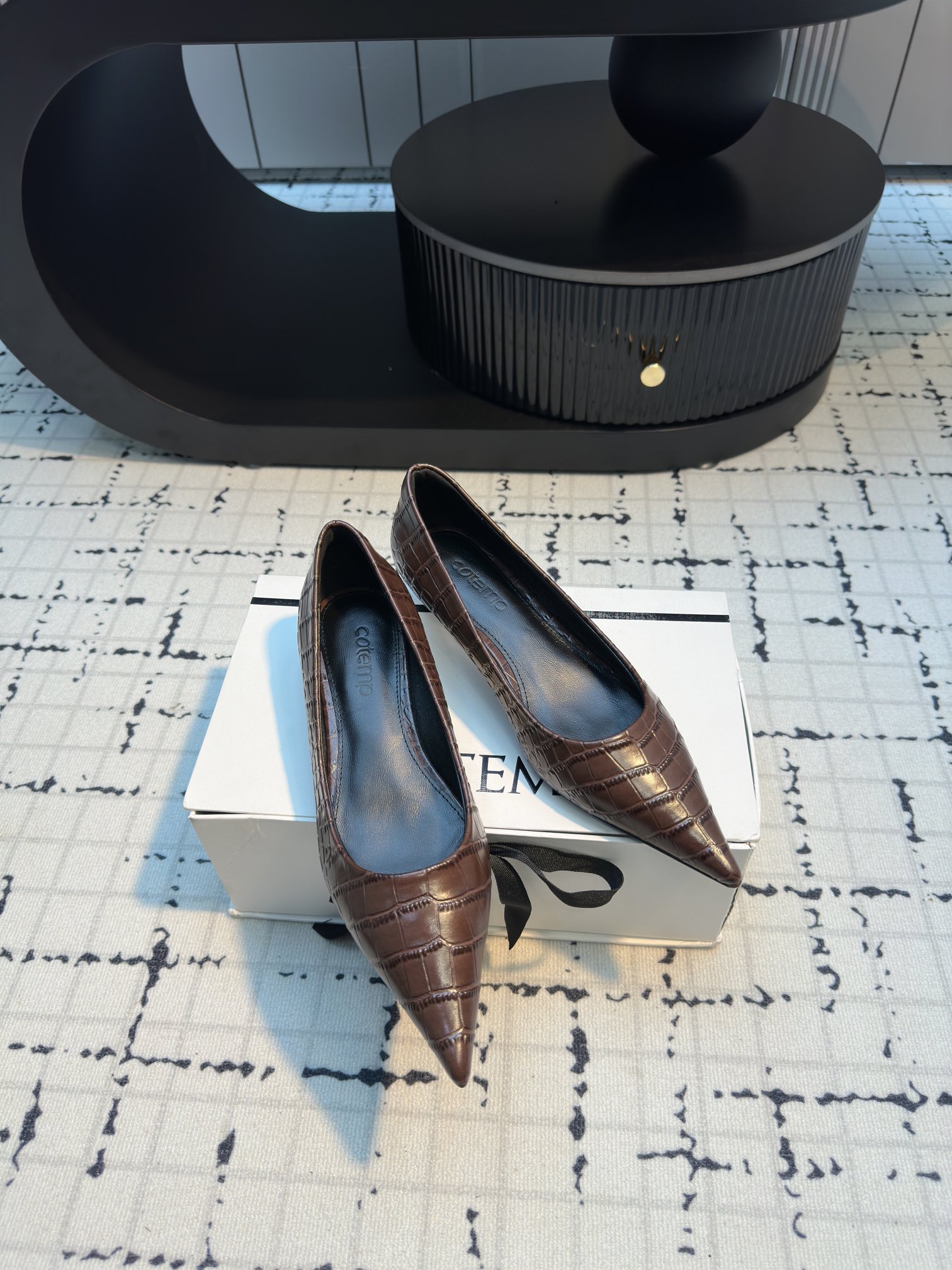 Luxurious Silk Embroidered Heels: Cotemp 110FW Pointy Shoe Collection - 图片 3