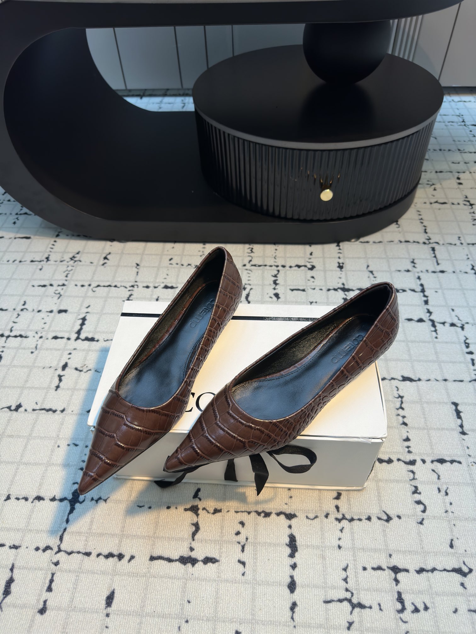Luxurious Silk Embroidered Heels: Cotemp 110FW Pointy Shoe Collection - 图片 2