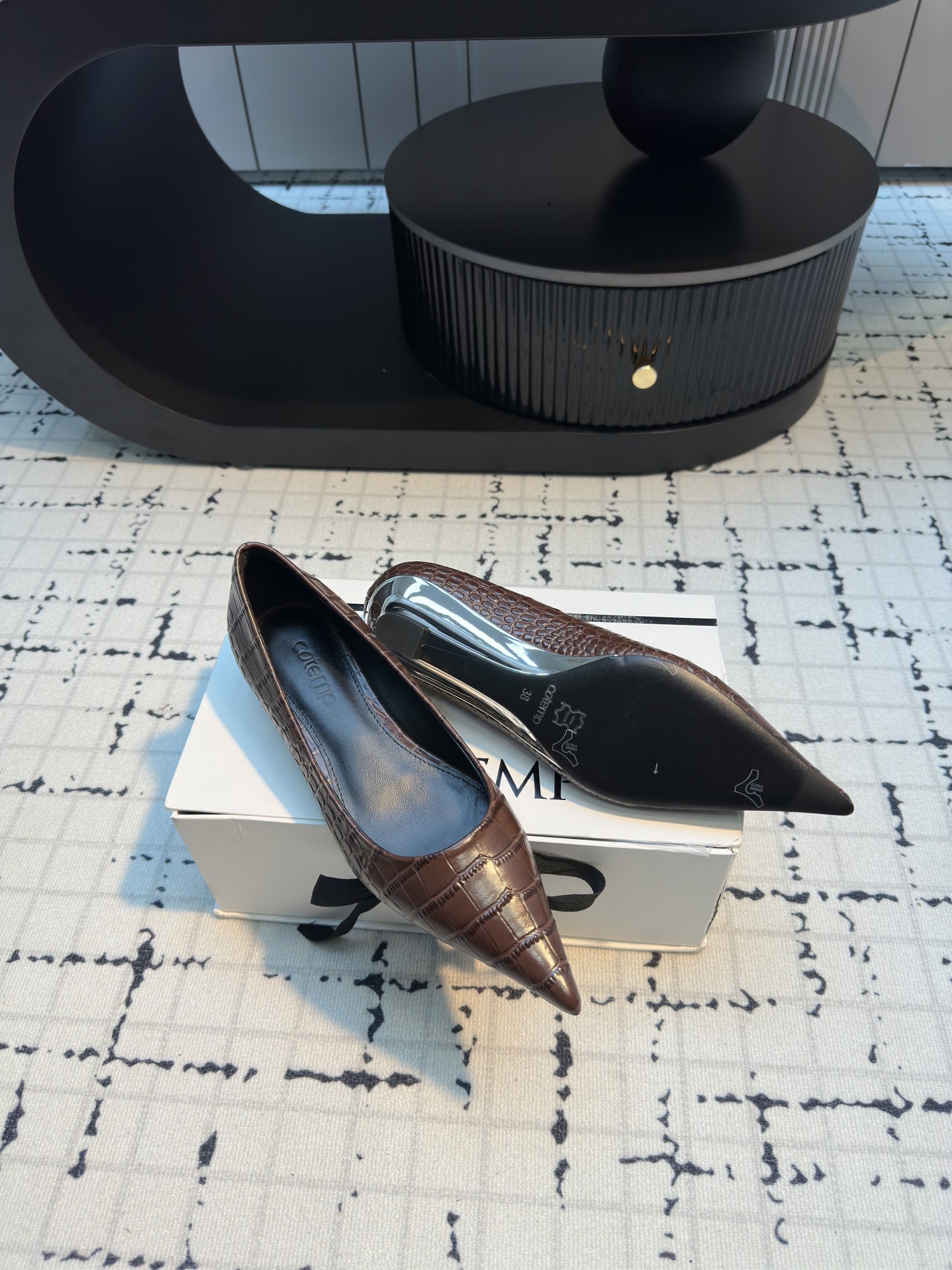 Luxurious Silk Embroidered Heels: Cotemp 110FW Pointy Shoe Collection - 图片 5