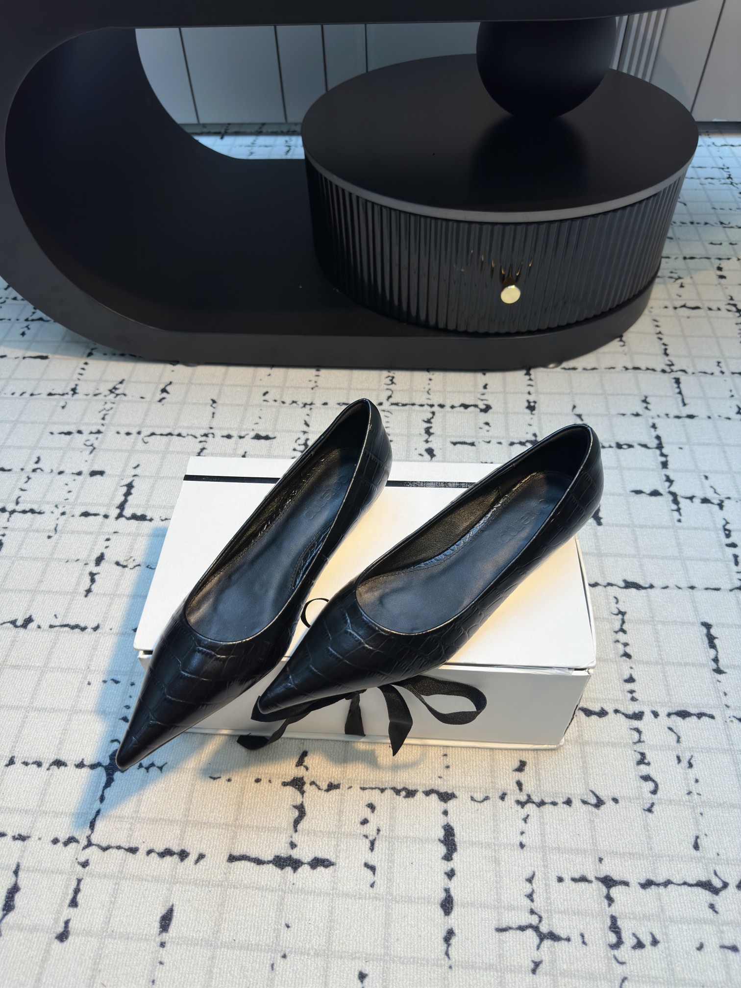 Cotemp 110FW Pointy Shoe Series: Silk Embroidered Heels with Metallic Light - 图片 3