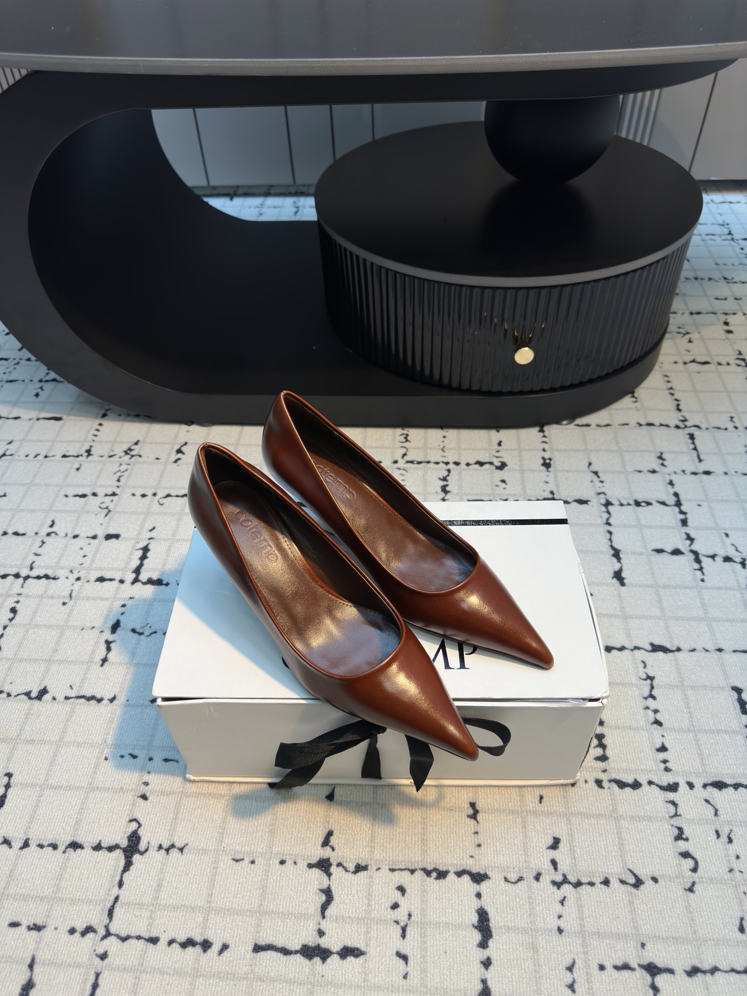 Luxurious Silk Embroidered Heels: Cotemp 110FW Pointy Shoe Collection - 图片 1