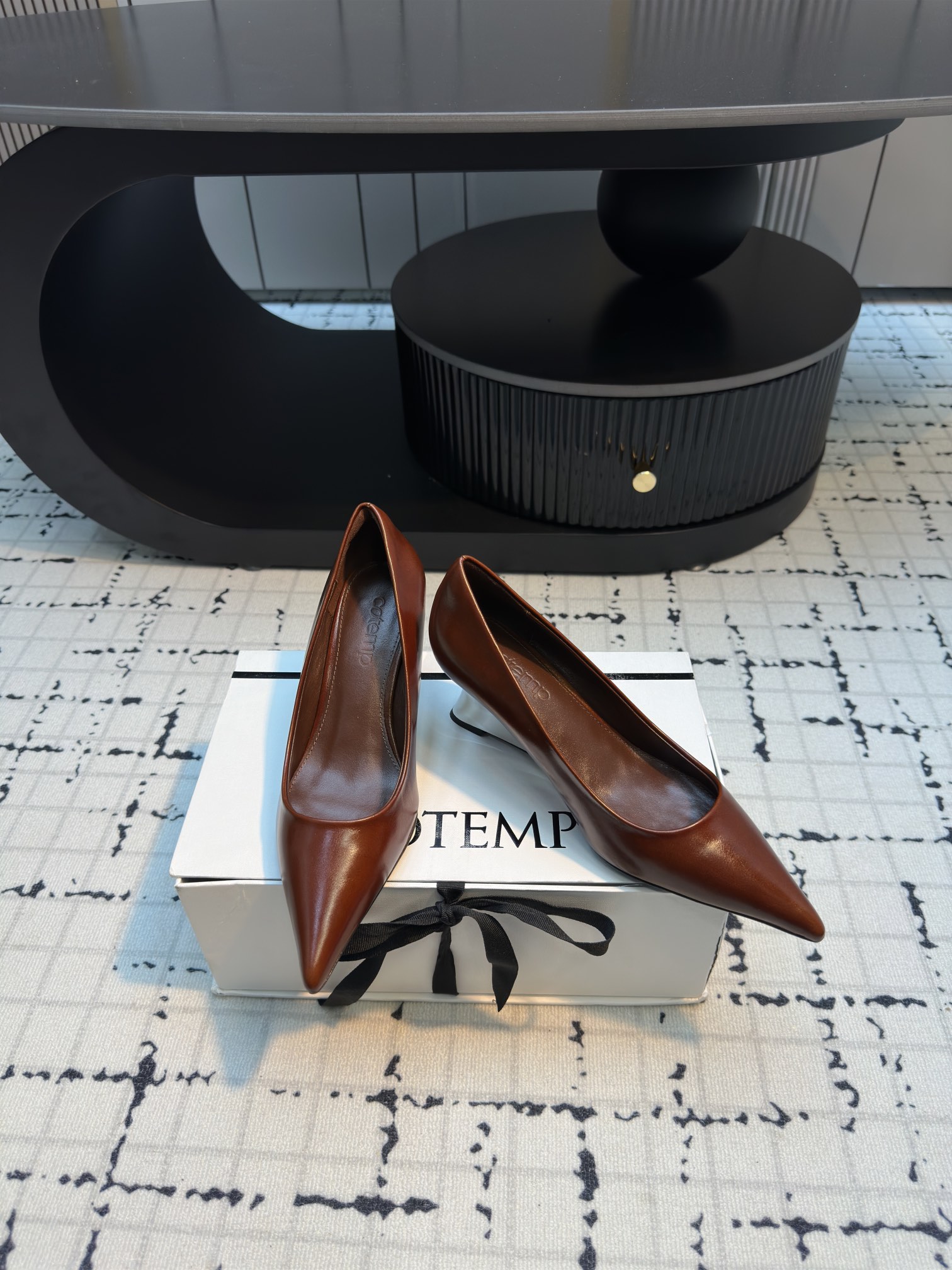 Luxurious Silk Embroidered Heels: Cotemp 110FW Pointy Shoe Collection - 图片 4