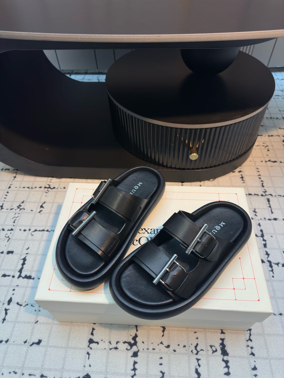 Alexander McQueen Leather Buckle Platform Sandals - Elevated Comfort 4 i1736074130455 7146 0 2