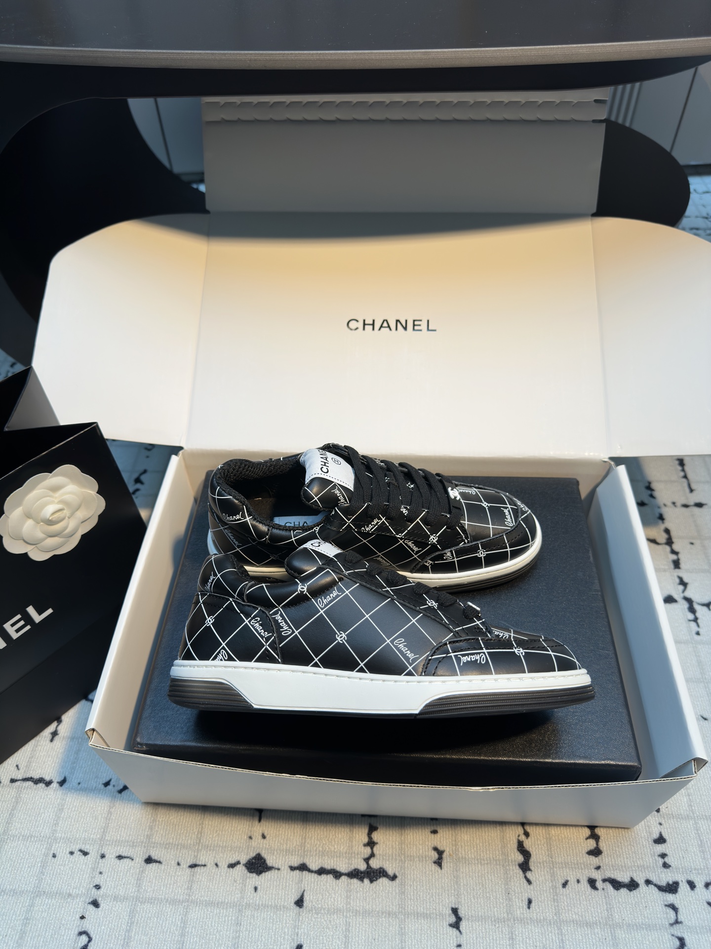 Chanel Women's Black & White Panda Sneakers Comfortable & Breathable Shoes 7 i1742475057897 3671 0 5