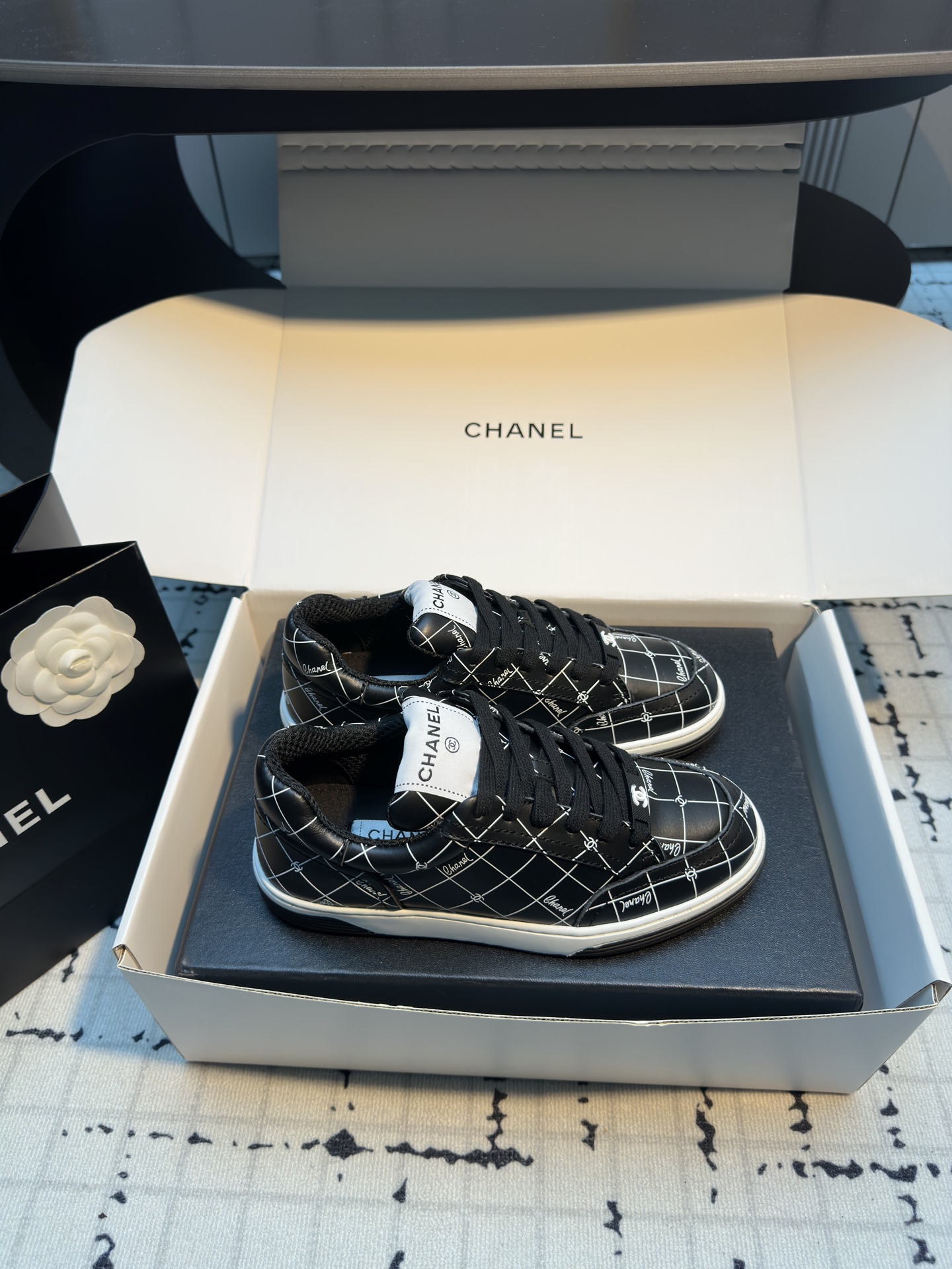 Chanel Women's Black & White Panda Sneakers Comfortable & Breathable Shoes 6 i1742475057926 7238 0 4