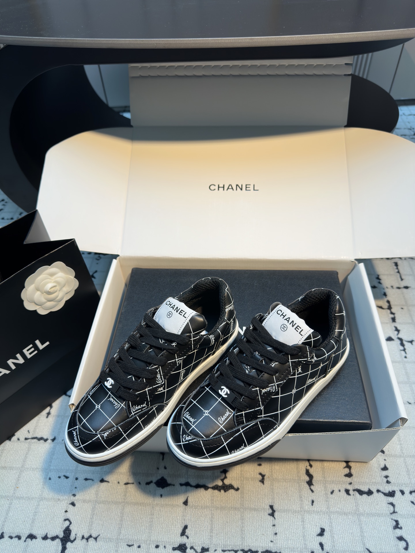 Chanel Women's Black & White Panda Sneakers Comfortable & Breathable Shoes 4 i1742475057949 2413 0 2