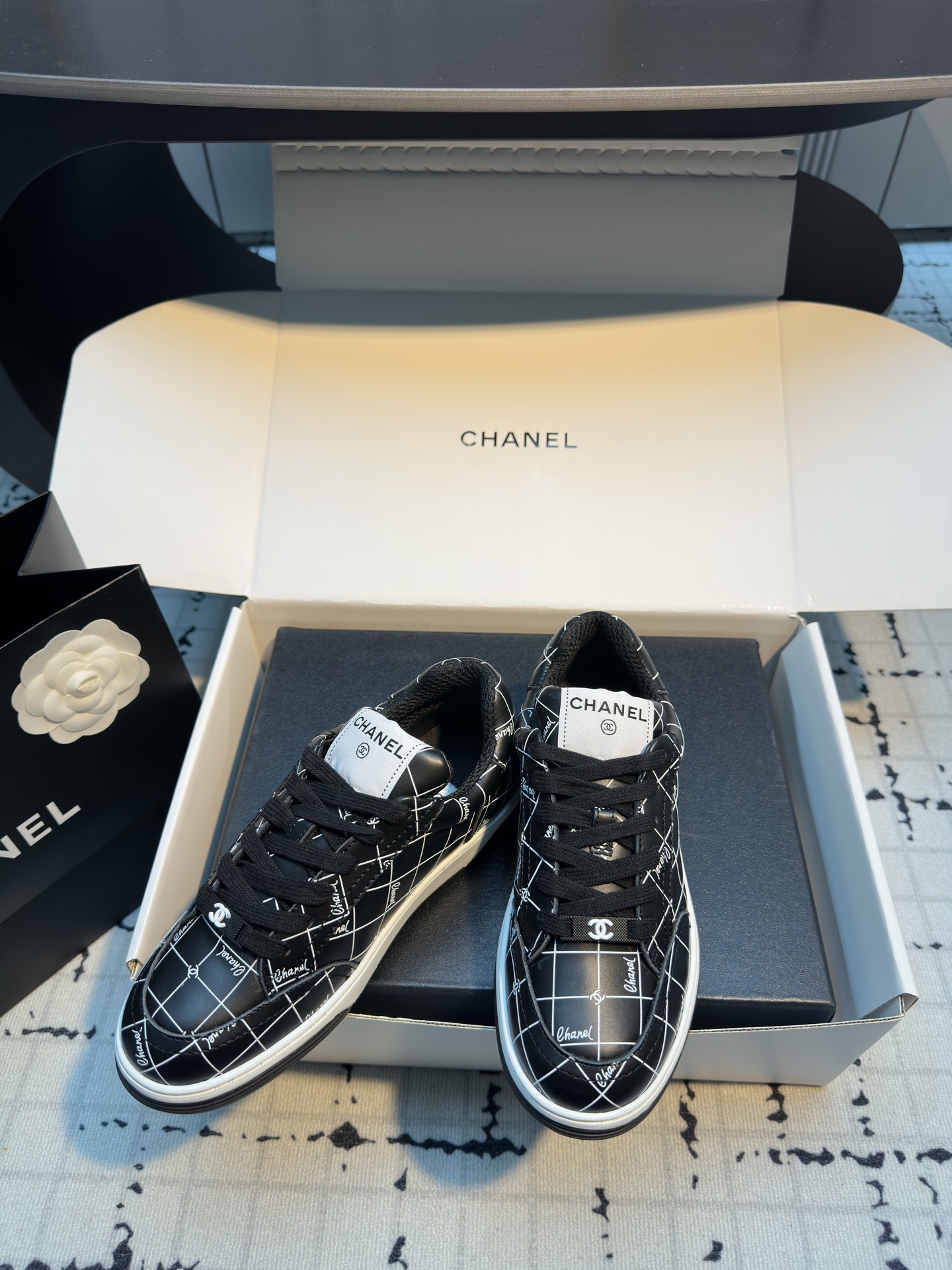 Chanel Women's Black & White Panda Sneakers Comfortable & Breathable Shoes 5 i1742475059485 655 0 3