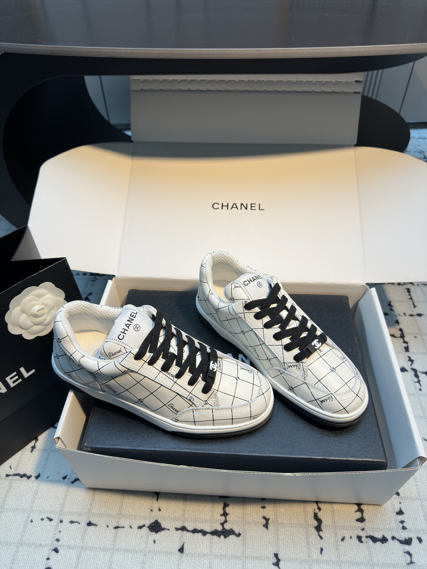 Chanel Panda Sneakers - Original 3D Rubber Print, Breathable Design