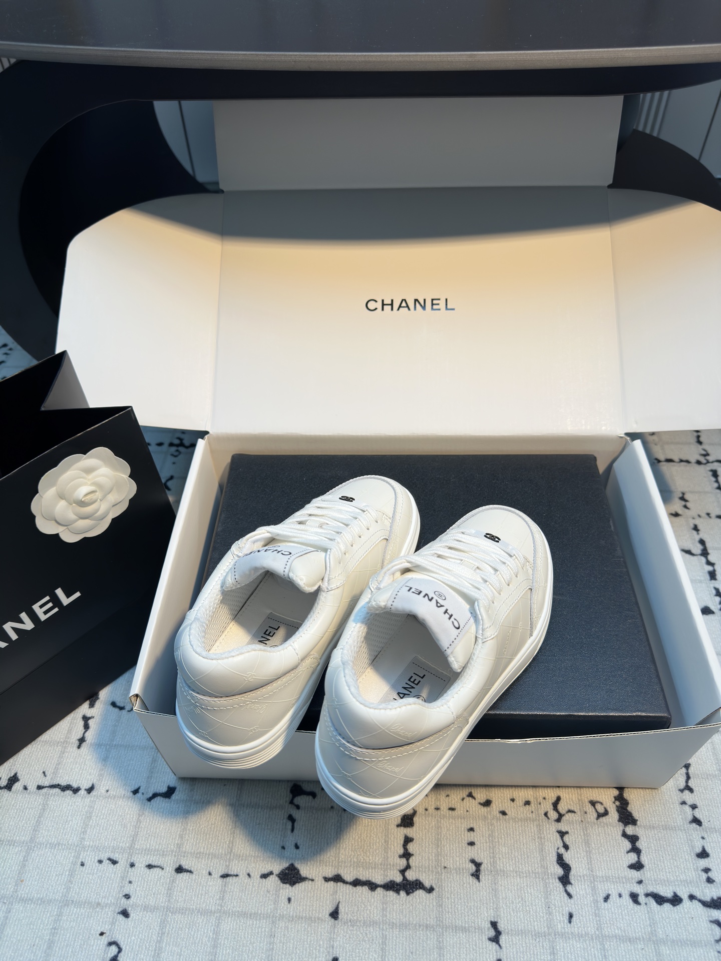Chanel White Leather Sneakers, Lightweight, Breathable, and Comfortable 7 i1742475157327 9387 0 5