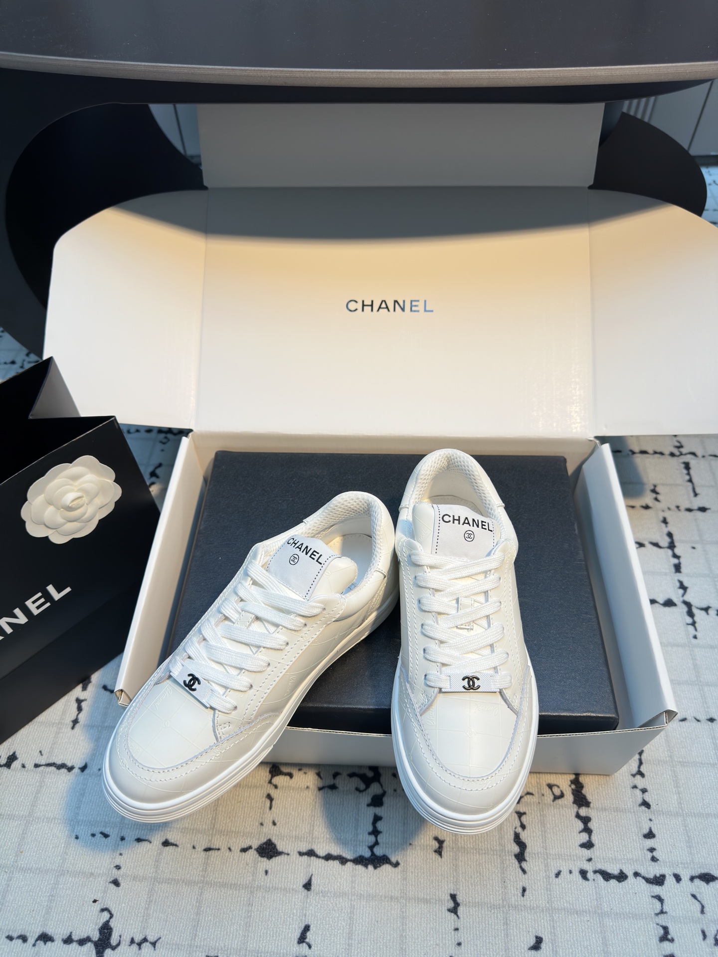 Chanel White Leather Sneakers, Lightweight, Breathable, and Comfortable 5 i1742475158944 7030 0 3