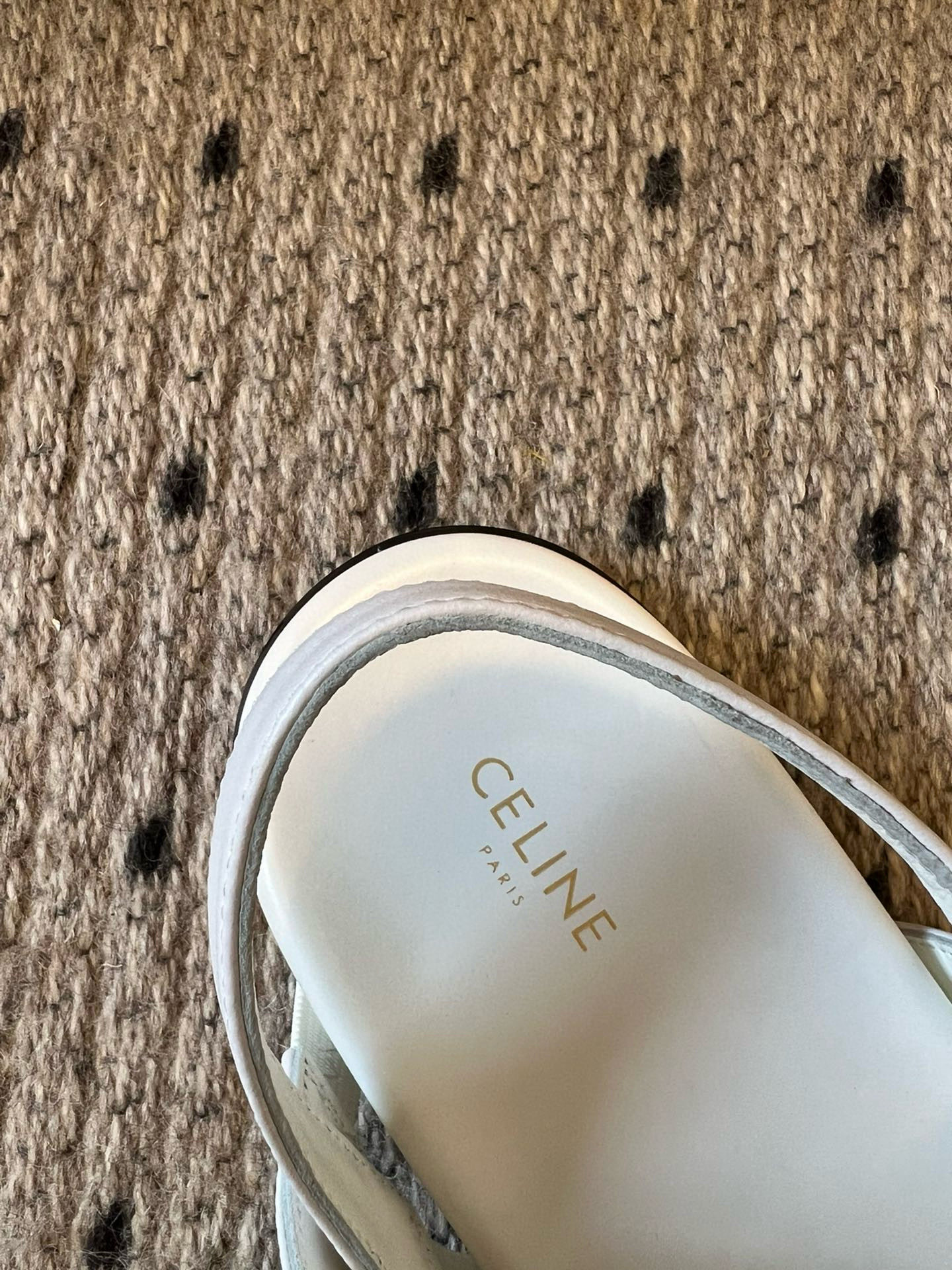 Celine Triomphe White Leather Sandals, Women's Summer Fashion Footwear 6 i1742645709176 2796 0 3