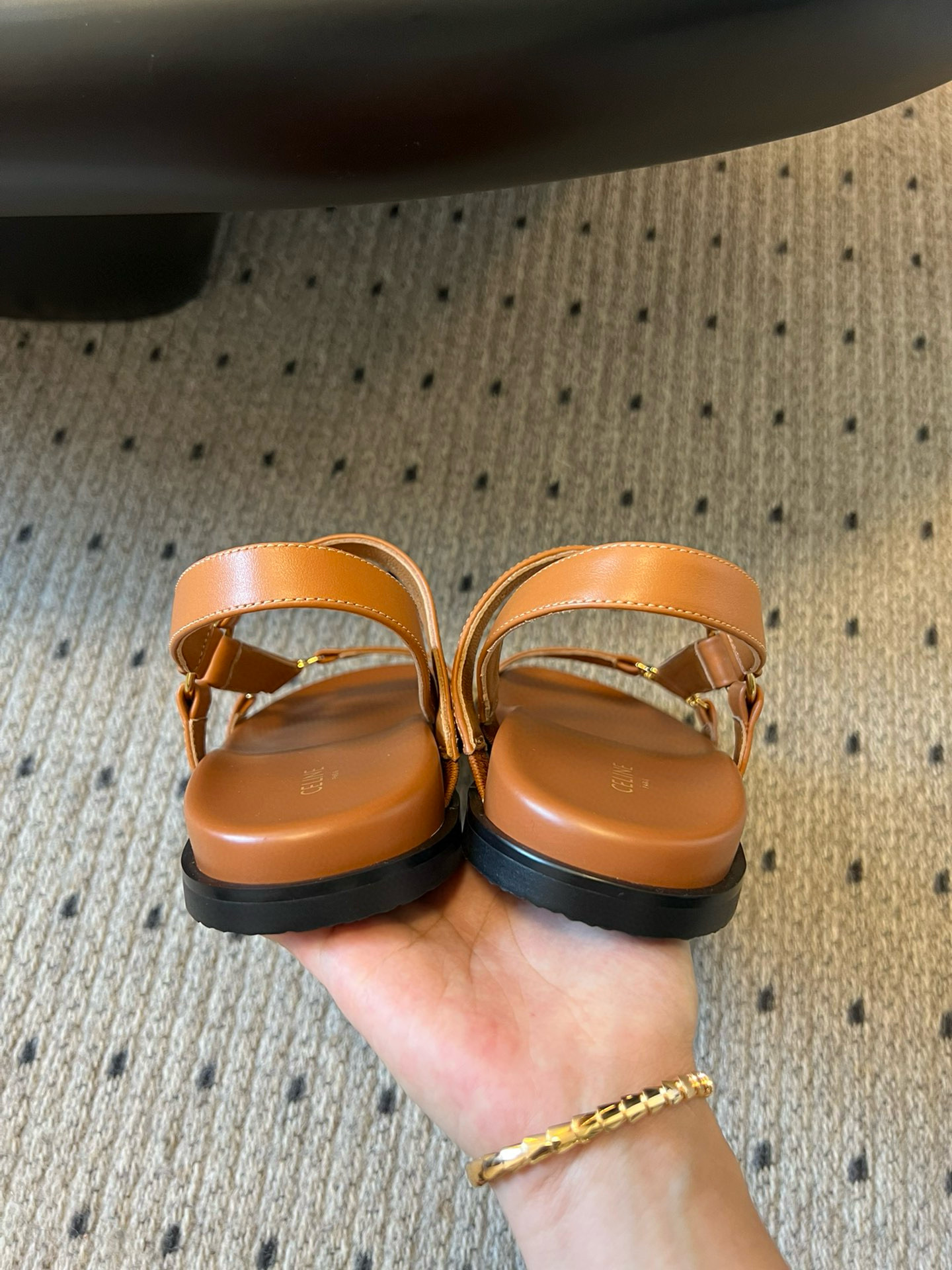 Celine Triomphe Leather Sandals: Retro Style with Modern Comfort 10 i1742645718744 2378 0 8