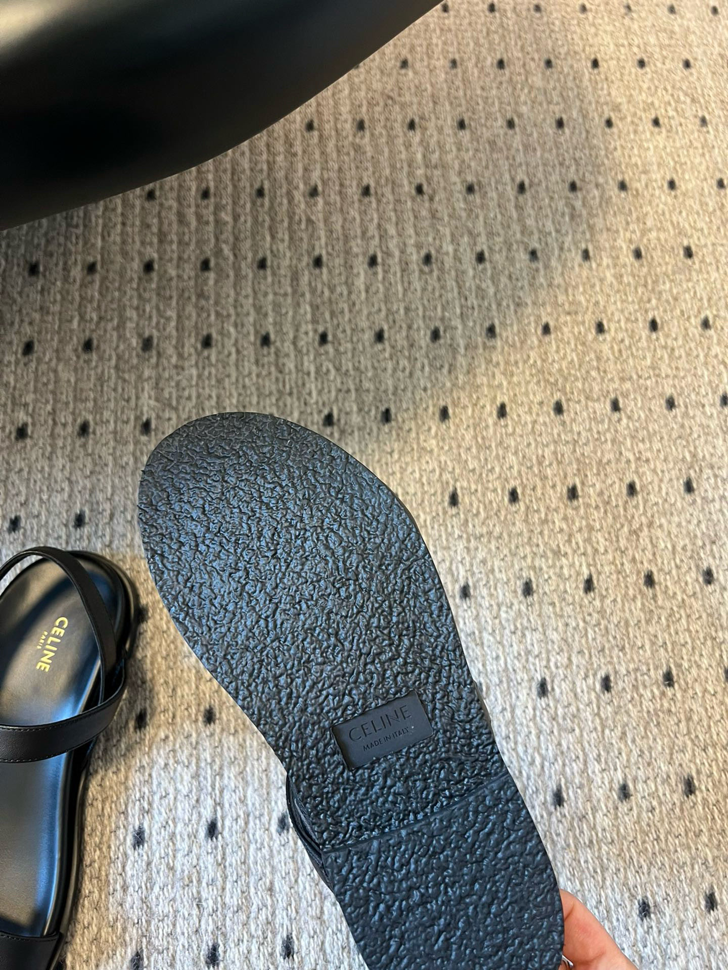 Celine Triomphe Black Leather Heeled Sandals Summer Beach Casual Shoes 7 i1742645729442 7298 0 5