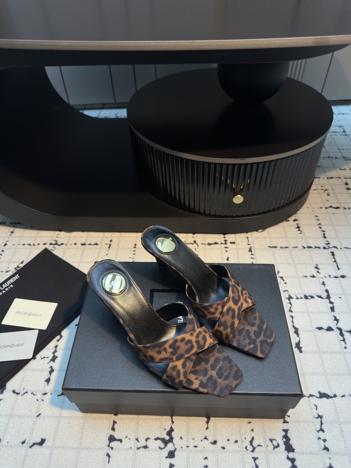Yves Saint Laurent Leopard Print Silk Heeled Sandals - Runway Collection 4 i1743161430468 8276 0 1