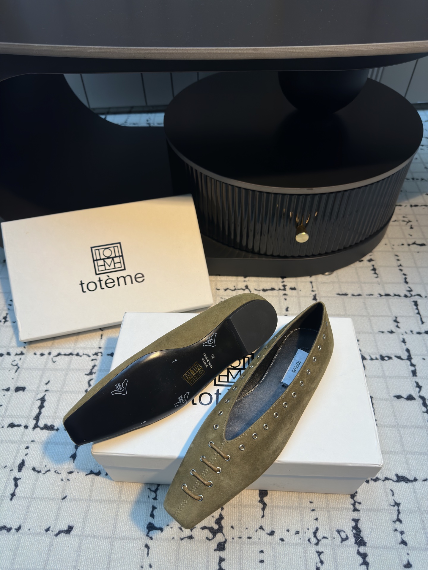Totême Early Spring Suede Loafers with Rivet and Strap Design 7 i1743491897819 6007 0 5