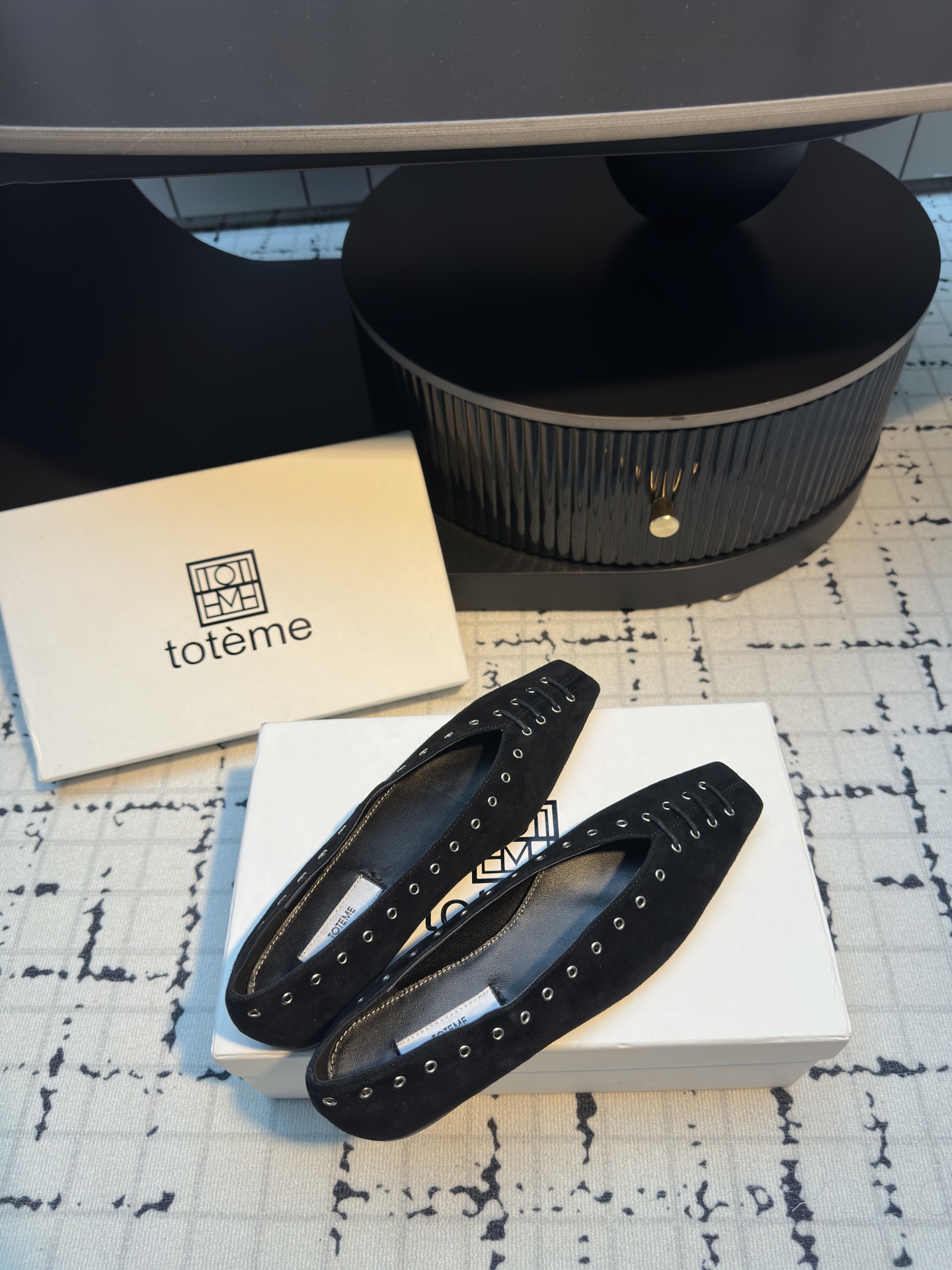 Toteme 25SS Suede Loafers with Rivets and Straps - Chic and Comfortable 7 i1743491946900 7782 0 5